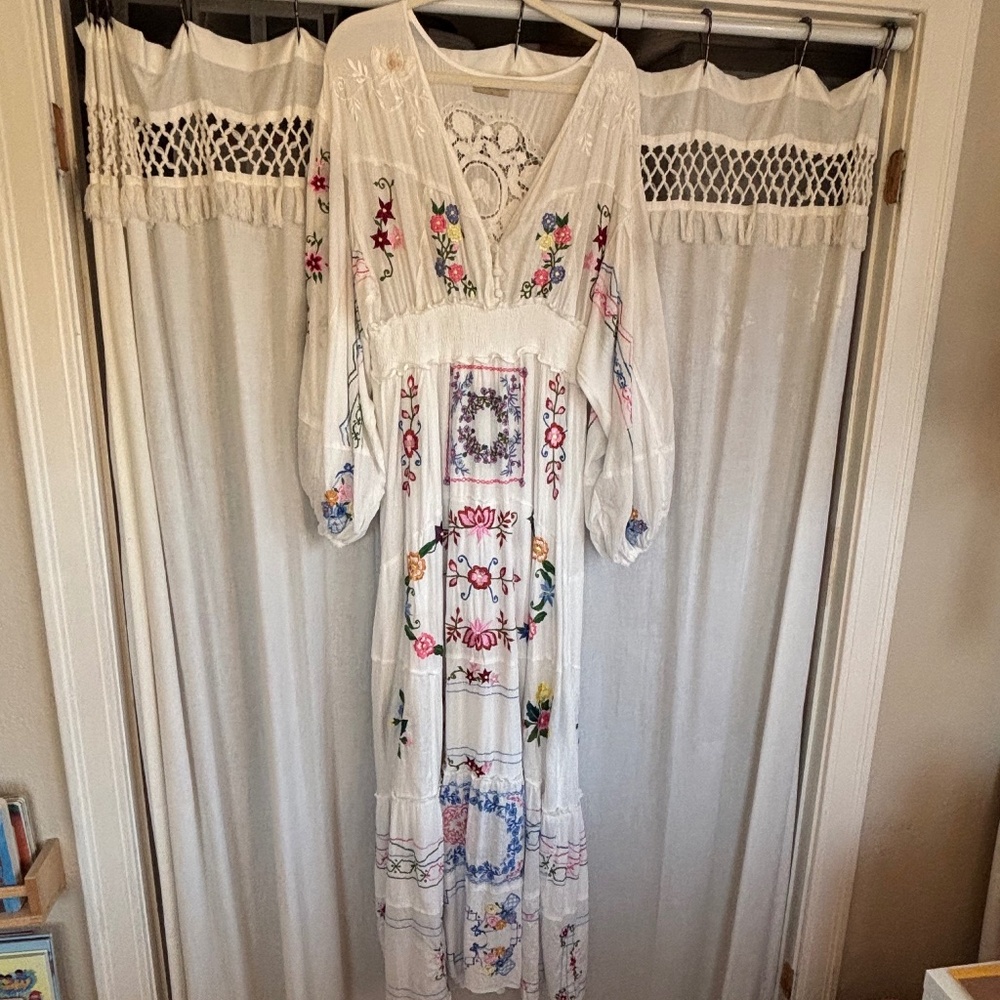 Fillyboo dream in color cottage maxi dress size L
